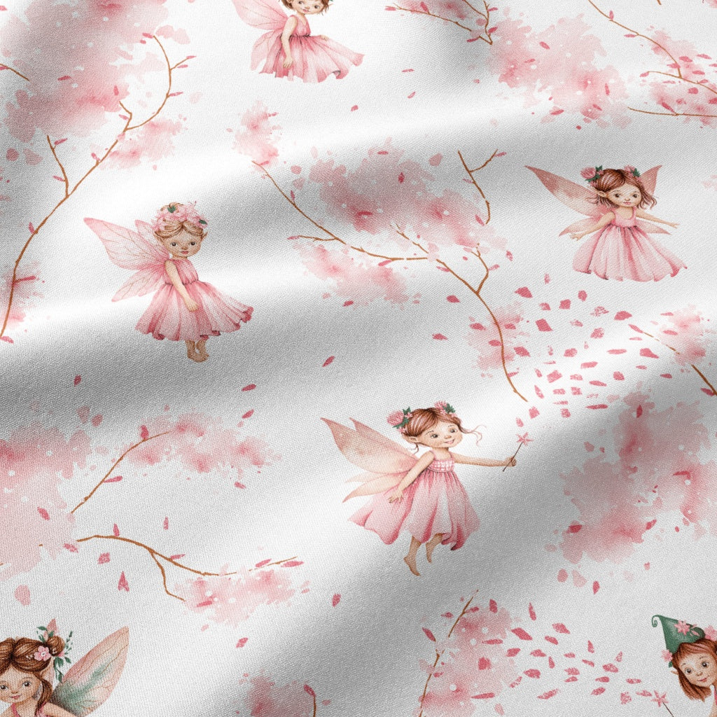 fairy pink cotton fabric uk