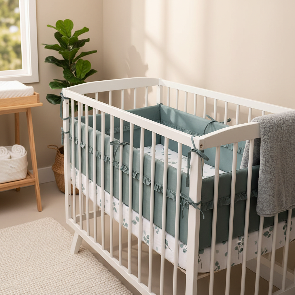 Sage Green Cot Bumper