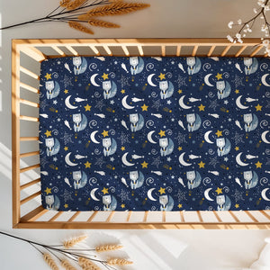 Shop space-themed baby fitted sheet for cot, cot bed, SnuzPod and Maxi Cosi. Soft, breathable and secure fit for safe sleep. Perfect nursery bedding UK.