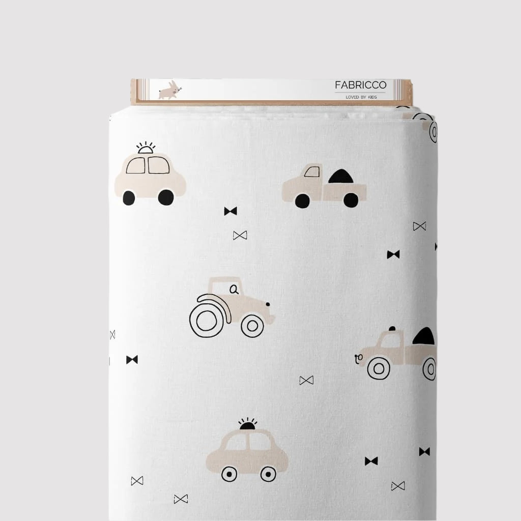 cotton fabri for kids, tractors, cars