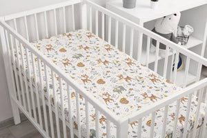 natural nursery, baby fitted sheets, Fabricco