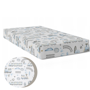 Boys Fitted Sheet - Cot and Cot Bed , Train, Airplane