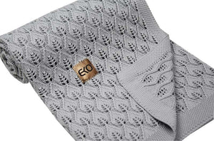 Bamboo Cellular Baby Blanket  - Light Grey