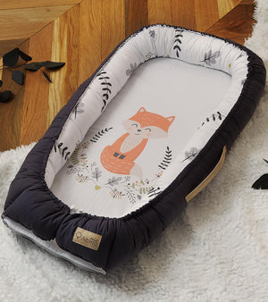 Baby Nest - Cocoon,  0-12 months , Nature & Love - Little Fox. Scandinavian inspired children's interior design  the UK