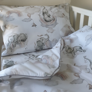 Elephant Rainbow Bedding Set Baby Cot and Cot Bed Fabricco