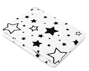Monochrome Stars Fitted Sheet - Cot and Cot Bed