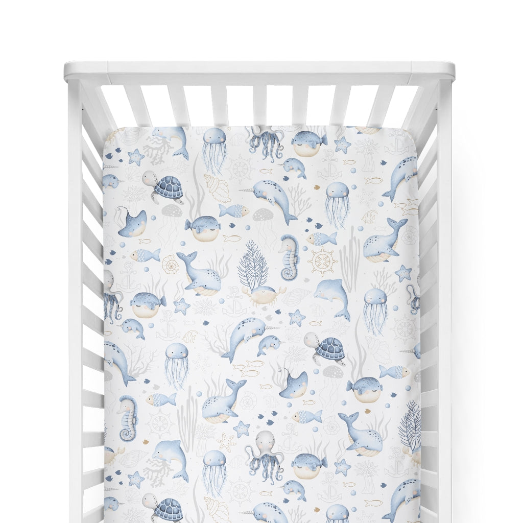 Blue hotsell cot sheets