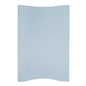 Deluxe Baby Unisex Wedge Anti Roll Nappy Baby Changing Mat with Curved Sides and Raised Edges - Caro Pastel Baby Blue