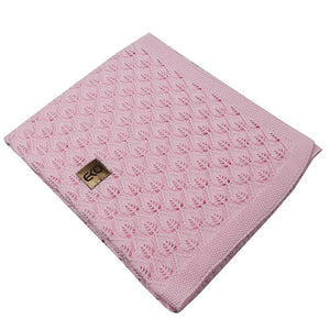 Bamboo Cellular Baby Blanket  -  Pink