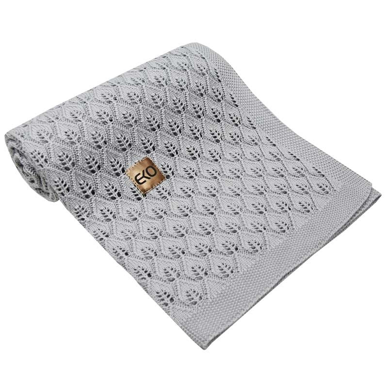 Bamboo Cellular Baby Blanket  - Light Grey