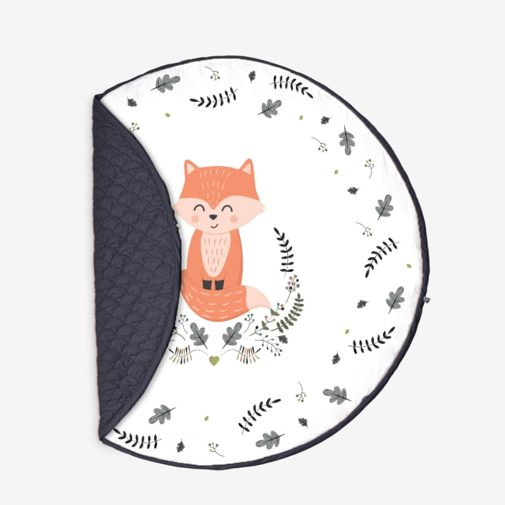 Luxury Quilted Play Mat and Toy Storage Bag All-In-One  for Baby / Toddler,  NATURE &amp; FOREST