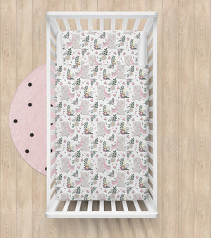 Cot Bedding Set with Bumper - Little Bunny