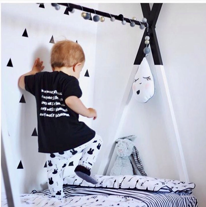 Monochrome cot sales bed duvet cover