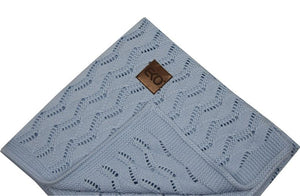 Bamboo Cellular Baby Blanket  -Light Blue