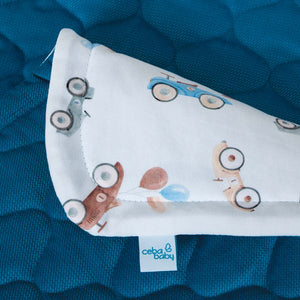 Baby Mini Bedding, Blanket and Pillow - Retro Cars