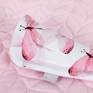 Baby Mini Bedding, Blanket and Pillow - Pink Dragonfly