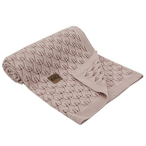 Bamboo Cellular Baby Blanket  - Dusty Pink