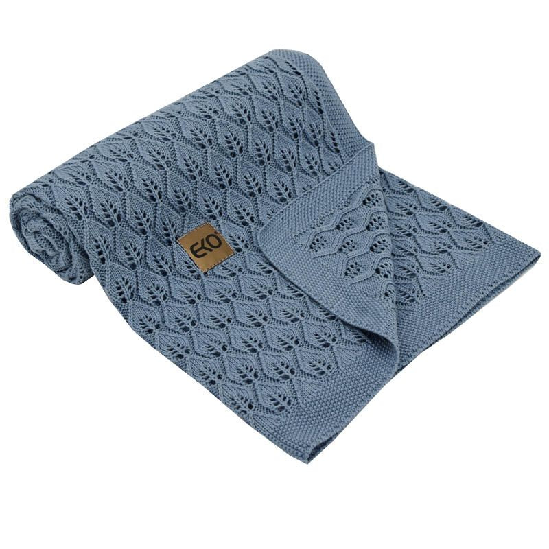 Bamboo Cellular Baby Blanket  - Denim Blue