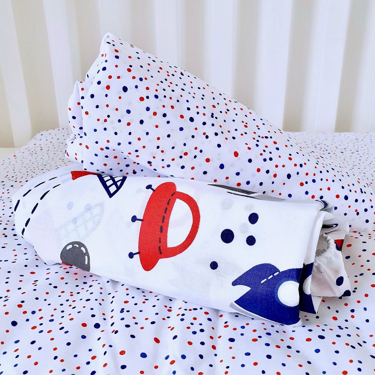 Pair of 2 x Fitted Sheets - Cot and Cot Bed