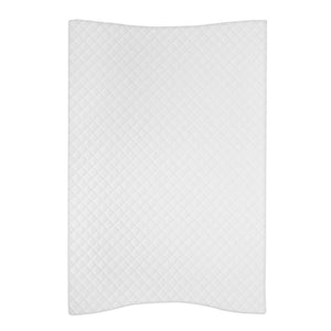 Deluxe Baby Girl Boy Wedge Anti Roll Nappy Baby Changing Mat with Curved Sides and Raised Edges - Caro White Media 1 of 1