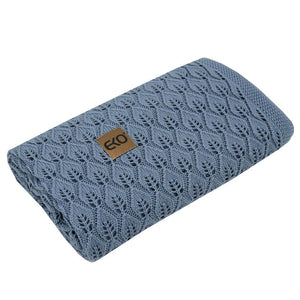 Bamboo Cellular Baby Blanket  - Denim Blue