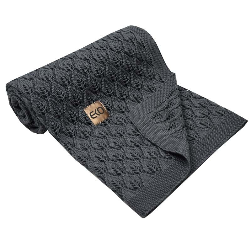 Bamboo Cellular Baby Blanket  - Dark Grey