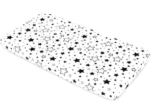 Monochrome Stars Fitted Sheet - Cot and Cot Bed