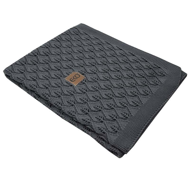 Bamboo Cellular Baby Blanket  - Dark Grey