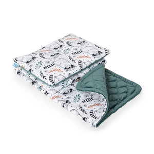Baby Mini Bedding,  Blanket (75x100cm) + Pillow (30x40cm)  - Raccoon