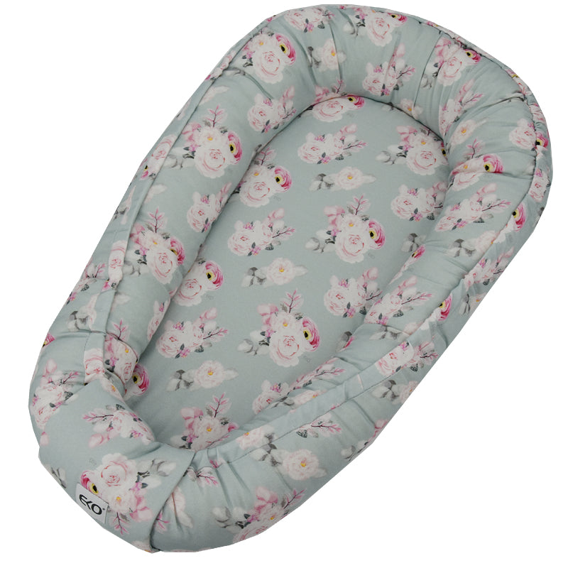 Baby Bamboo Nest - Cocoon,  0-16 months , Mint Garden