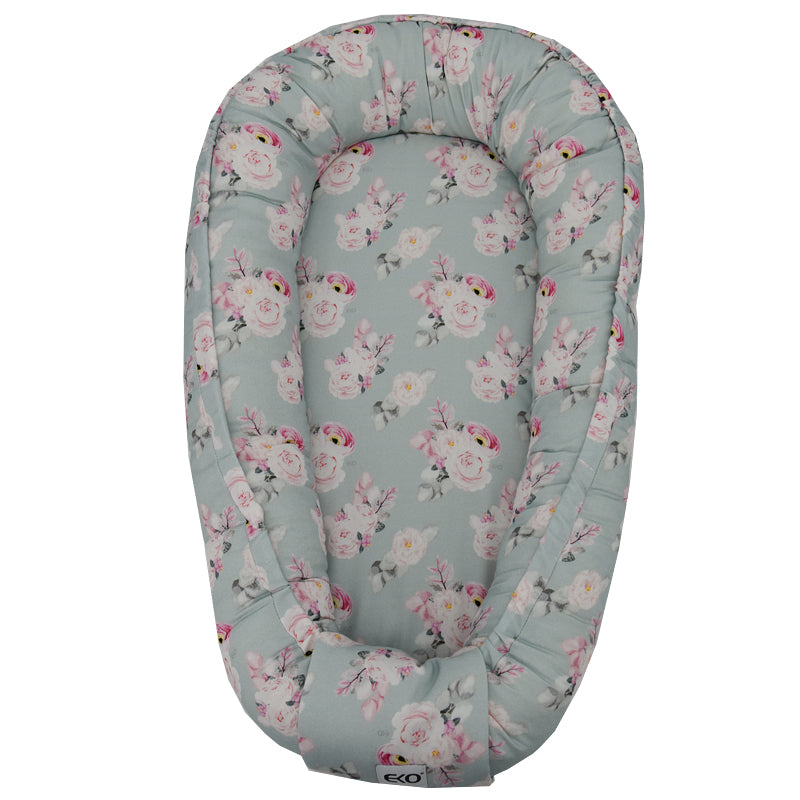 Baby Bamboo Nest - Cocoon,  0-16 months , Mint Garden