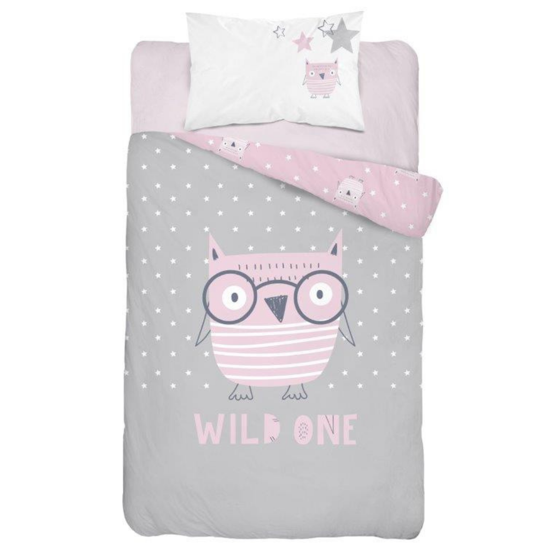 Owl cot shop bed duvet cover