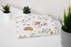 baby toddler fitted sheet, forest friends