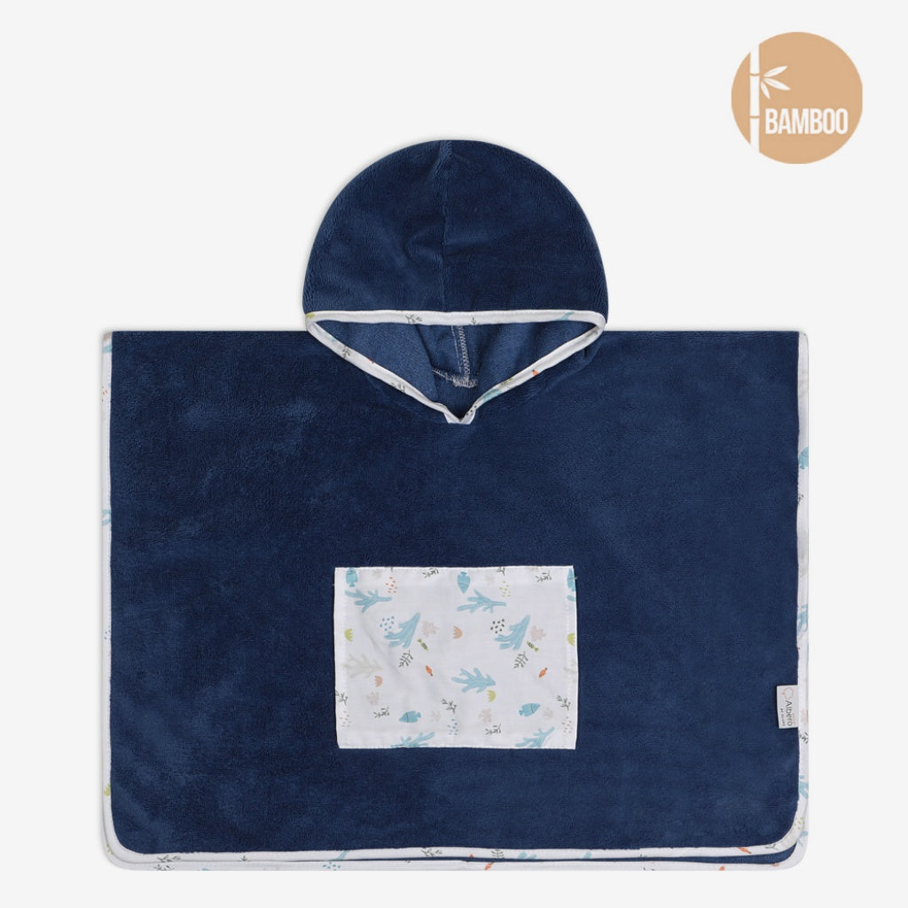 Hooded Poncho Towel - Cotton / Bamboo sea life