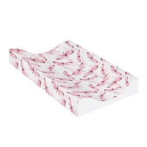 Pink Dragonfly Waterproof Wipe-Clean Baby Changing Mat Detail