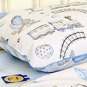 train boys bedding set, pure cotton